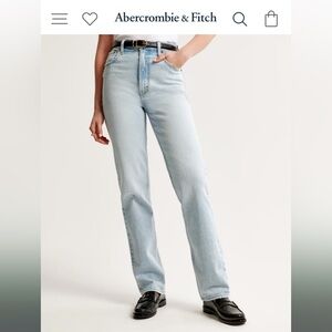 Abercrombie highrise 90s distressed jeans